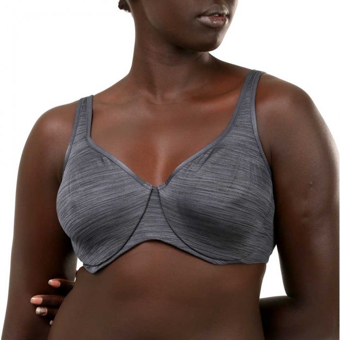 Hestia Back Smoothing Minimiser YZBDW Charcoal Womens Bra