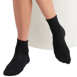 Ambra Bamboo Soft Top Light Ankle High 2-Pack Black