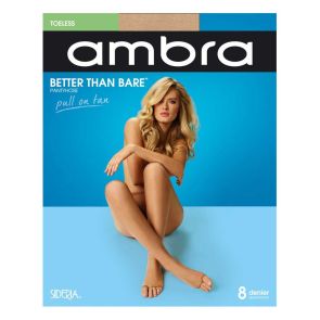 Ambra 6-Pack Better Than Bare No Toe Pantyhose Natural Bisque