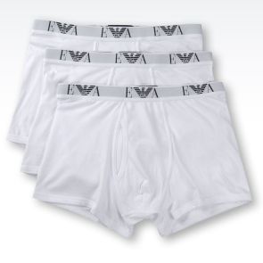 FINAL SALE Emporio Armani Cotton 3-Pack Trunk 111867 CC712 White