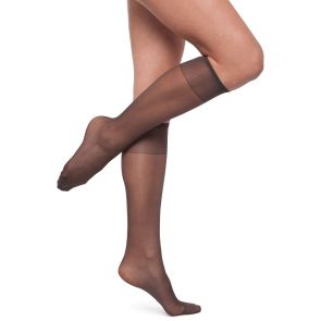 Kayser 10-Pack Silky Elastane Knee Highs H10202 Nearly Black