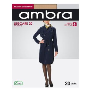Ambra 6-Pack Qantas Legcare 20 Support Tights Natural