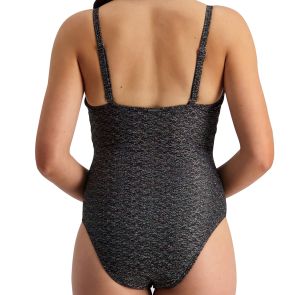FINAL SALE Moontide Metallic Chic Underwire Swim Suit M4119MC Black
