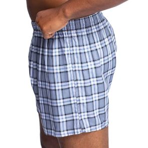 FINAL SALE Jockey Weekender Woven Boxer MXHN1A Checks Blue