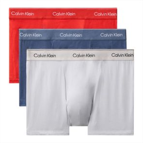 Calvin Klein Icon Cotton Stretch Relaxed Trunks 3-Pack NB4286 Solid Vintage Indigo/Micro Chip/Molten