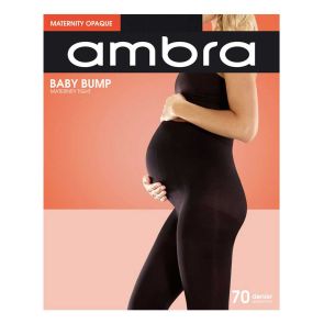Ambra 6-Pack 70D Opaque Baby Bump Tight Black
