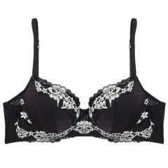 Bendon Body Lace 2 Tone Balconette Bra 216-7219Z Black and Silver