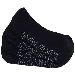 Bonds Womens Logo Lightweight Quarter Crew Socks 4-Pack Black