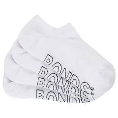 Bonds Women's Logo Lightweight No Show Socks 4-Pack LXPW4N White