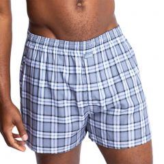 Jockey Weekender Woven Boxer MXHN1A Checks Blue