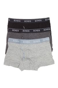 Bonds Guyfront Trunk 3-Pack MZ963A Grey