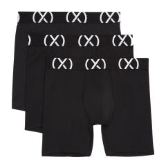 2xist Sport 6" Boxer Brief 3-Pack X20066 Black