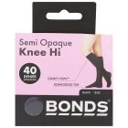 Bonds 4-Pack 40 Denier Semi Opaque Knee-Hi L79582 Black