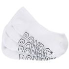 Bonds Womens Logo Lightweight Quarter Crew Socks 4-Pack White