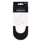 Ambra Bamboo Ecostyle Footlets 2-Pack ABAECFT2PP Black