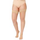 Ambra 6-Pack Sheer Pattern Top Satin Stay Up Natural