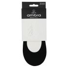 Ambra Smooth Footlet 2 Pack Black