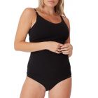 Ambra Bamboo Maternity Feeding Cami Charcoal Marle