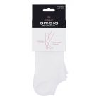 Ambra Organic Cotton Mesh Top Low Cut Socks 2-Pack AORGCMTLC White