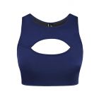 Aqua Blu Back To Basics Cut Out Top A031702 Navy Womens Swimwear