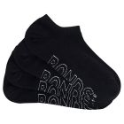 Bonds Women's Logo Lightweight No Show Socks 4-Pack LXPW4N Black