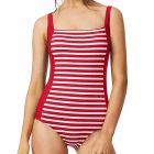 Moontide Above Board Square Neck Swim One Piece M4671AB Red Swimwear