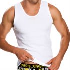 Tradie  Singlet MJ0785WK White Mens Singlet