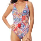 Moontide Murano Plunge Swim Suit M4828MO Orange Womens Swimwear
