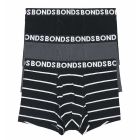 Bonds Everyday Trunk 3 Pack MWQ33A BW Stripes/Charcoal/Black Mens Underwear