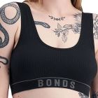 Bonds Retro Rib Scoop Crop WT44 Black