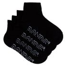 Bonds Kids Logo Light Quarter Crew 4 Pack RXUT4N Black Kids Socks