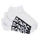 Bonds Cushioned Low Cut 3 Pack Kids Socks RXVQ3N White