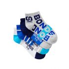 Bonds Boys Fashion Trainer Socks 4-Pack RZLY4N Blue/Grey/White Boys Socks