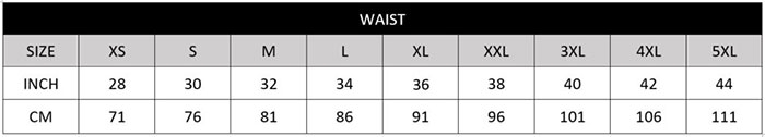 Bendon Man Underwear Sizechart