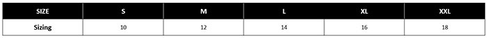 Fayreform Shape Size Chart